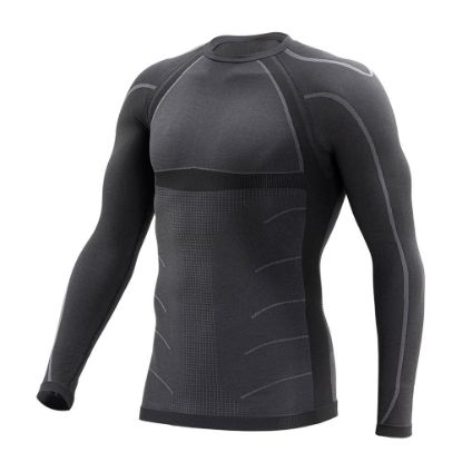 Immagine di MAGLIA TERMICA MANICA LUNGA UNDERWEAR BS160 MANDAL NERO/ANTRACITE TG. XXL/XXXL ZERO 3