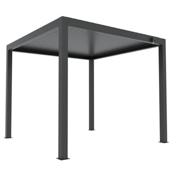 Immagine di PERGOLA BIOCLIMATICA IN METALLO ATENA PALO 12X12 CM DIMENSIONE 300X400XH250 CM COLORE GRIGIO VERDELOOK