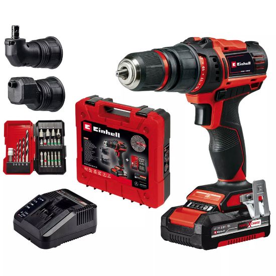 Immagine di TRAPANO AVVITATORE A BATTERIA TE-CD 18/43 2 BATTERIE 18V 2,0AH CON 22 ACCESSORI EINHELL