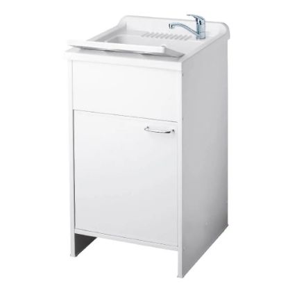 Immagine di LAVATOIO+MOBILE CM.45X50 POLIPROPILENE BIANCO NEGRARI