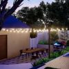 Immagine di CATENA LUMINOSA LUNGHEZZA 12 METRI 10 LAMPADINE LED 0.5W CON PANNELLO SOLARE E TELECOMANDO 3000K IP44 VT-70512 V-TAC