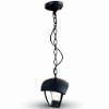 Immagine di LAMPADA A SOSPENSIONE A LANTERNA CON PORTALAMPADA ATTACCO E27 COLORE NERO IP44 VT-735 V-TAC