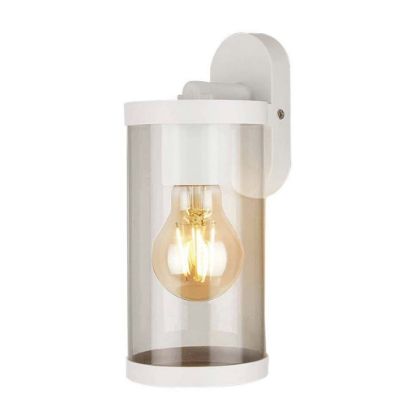 Immagine di APPLIQUE A MURO FORMA CILINDRICA CON PORTALAMPADA ATTACCO E27 COLORE BIANCO IP44 VT-1149-W V-TAC