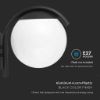 Immagine di APPLIQUE A MURO CON SFERA OPALE INFERIORE CON PORTALAMPADA ATTACCO E27 COLORE NERO IP44 VT-1150 V-TAC