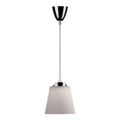 Immagine di LAMPADA A SOSPENSIONE LED 7W CAMPANA IN PLASTICA BIANCA CON ATTACCO IN METALLO CROMATO VT-1036-W V-TAC