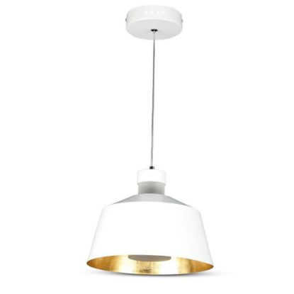 Immagine di LAMPADA A SOSPENSIONE LED 7W 4000K COPPA IN METALLO COLORE BIANCO Ø 25CM VT-7444-WH V-TAC