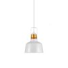 Immagine di LAMPADA A SOSPENSIONE IN ALLUMINIO BIANCO Ø22 X H28CM PORTALAMPADA ATTACCO E27 VT-7422-WH V-TAC