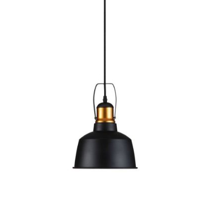 Immagine di LAMPADA A SOSPENSIONE IN ALLUMINIO NERO SATINATO Ø22 X H28CM PORTALAMPADA ATTACCO E27 VT-7422-B V-TAC