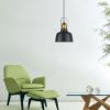 Immagine di LAMPADA A SOSPENSIONE IN ALLUMINIO NERO SATINATO Ø22 x H 28 CM PORTALAMPADA ATTACCO E27 VT-7422-B V-TAC