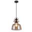 Immagine di LAMPADA A SOSPENSIONE IN VETRO AMBRATO E METALLO Ø22 x H 28 CM PORTALAMPADA ATTACCO E27 VT-7220-A V-TAC