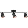 Immagine di FARETTO LED TRIPLO DA MURO 15W CON TESTA ORIENTABILE COLORE NERO 4000K IP20 VT-818-B-N V-TAC