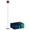 Immagine di PIANTANA LED A BATTERIA RICARICABILE 4W COLORE CORTEN CON TOUCH DIMMERABILE ALTEZZA VARIABILE 3000K VT-7544-C V-TAC