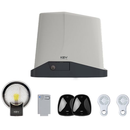 Immagine di KIT AUTOMAZIONE PER CANCELLO SCORREVOLE PORTATA 900KG 230V KEY