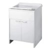 Immagine di LAVATOIO IN PVC CON MOBILE 60x60 CM COMPLETO DI ASSE IN POLIPROPILENE NEGRARI