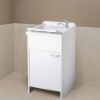 Immagine di LAVATOIO IN PVC CON MOBILE 50x50 CM COMPLETO DI ASSE IN POLIPROPILENE NEGRARI