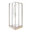 Immagine di BOX DOCCIA TIPICA ANGOLO SCORREVOLE 87-92 CM (PER LATO) SILVER BRILL CRISTALLO STAMPATO IDEAL STANDARD