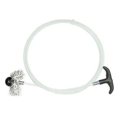 Immagine di SCOVOLO PER STUFE A PELLET ASTA MANIGLIA SFERA ANELLI Ø 80 E 100 MM LUNGHEZZA 2 MT