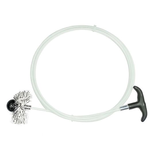 Immagine di SCOVOLO PER STUFE A PELLET ASTA MANIGLIA SFERA ANELLO Ø 80 MM LUNGHEZZA 2 MT
