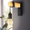 Immagine di LAMPADA EGLO TOWNSHEND 5 - STRUTTURA IN METALLO E LEGNO / FINITURA ACCIAIO, GESSO L.140 MM H.275 MM