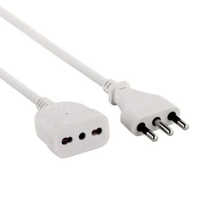 Immagine di PROLUNGA CASALINGA BIANCA 16A BIVALENTE MT 5 ELECTRALINE