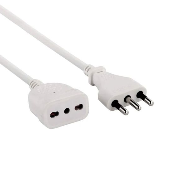 Immagine di PROLUNGA CASALINGA BIANCA 16A BIVALENTE MT 5 ELECTRALINE