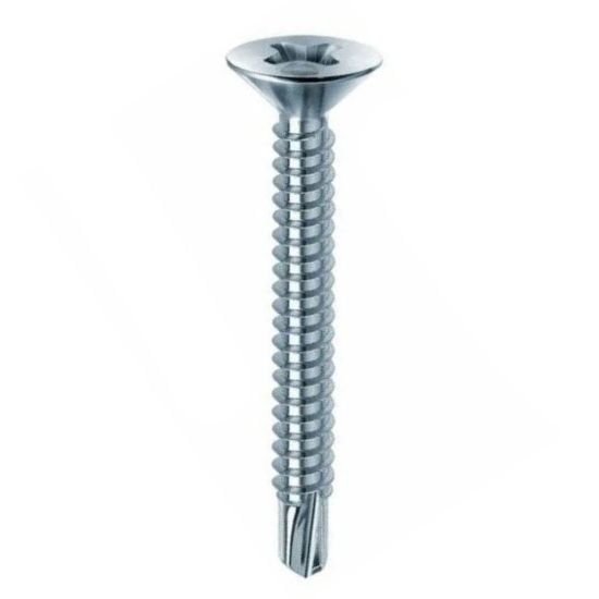 Immagine di VITE PER FERRO TESTA SVASATA PIANA AUTOFORANTE 4,8x70 MM CONFEZIONE DA 100 PZ
