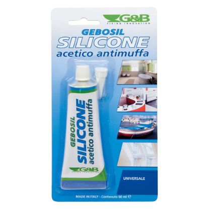 Immagine di SILICONE ACETICO ANTIMUFFA TRASPARENTE TUBETTO IN BLISTER 60 ML IDEALE PER BAGNO E CUCINA