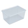 Immagine di CONTENITORE MULTIUSO TRASPARENTE CON COPERCHIO 25 LT  L 58,5 P 39 H 17 CM ART PLAST