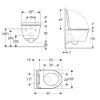 Immagine di VASO ICON 2022 SET SOSPESO RIMFREE CON SEDILE AMMORTIZZATO SGANCIO RAPIDO CERAMICA BIANCA GEBERIT