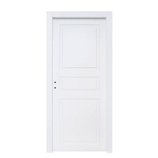 Immagine di PORTA PANTOGRAFATA 3 BUGNE LACCATA BIANCO BATTENTE MISURA 80X210X10/12 CM REVERSIBILE (senza maniglia)