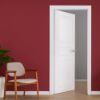 Immagine di PORTA PANTOGRAFATA 3 BUGNE LACCATA BIANCO BATTENTE MISURA 60x210x10/12 CM REVERSIBILE (senza maniglia)
