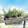 Immagine di BALCONETTA CON AGGANCIO SQUADRATO APPENDIBILE 50 CM 9,5 LT ANTRACITE ART PLAST