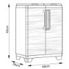 Immagine di ARMADIO PORTASACCO PER RACCOLTA DIFFERENZIATA SPLIT PREMIUM WOOD L 69 P 39 H 92 CM KETER