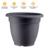 Immagine di VASO CAMPANA PLASTICA Ø 20 CM 2,4 LT ANTRACITE ART PLAST