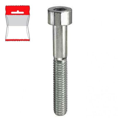 Immagine di BULLONE INOX TESTA CILINDRICA ESAGONO INCASSATO FILETTATO 8X80 MM BLISTER 2 PZ