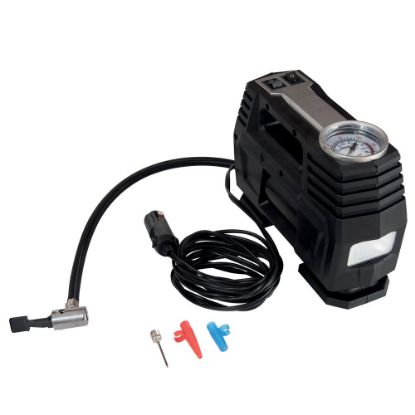 Immagine di MINI COMPRESSORE LIGHT 12V CON TORCIA E MANOMETRO IDEALE PER GONFIAGGIO PNEUMATICI - MATERASSINI ED OGGETTI SIMILI