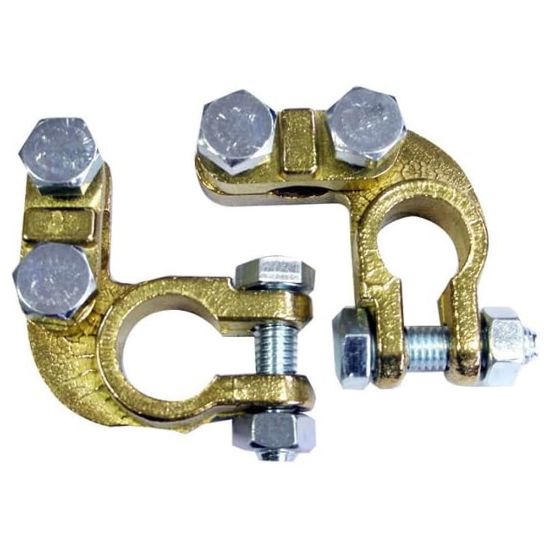 Immagine di MORSETTI UNIVERSALI PER BATTERIA AUTO IN OTTONE BLISTER DA 2 PZ