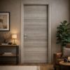 Immagine di PORTA MICROTEC ROVERE GRIGIO BATTENTE MISURA 60x210x10/12 CM REVERSIBILE (SENZA MANIGLIA)