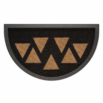 Immagine di ZERBINO COCCO+GOMMA TEKNO MEZZO TONDO L 79 H 44 CM SPESSORE 2,0 CM IDEALE PER ESTERNO