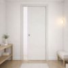 Immagine di PORTA OLTRE SCORREVOLE FRASSINO BIANCO MISURA 60x210x10/12 CM REVERSIBILE