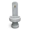 Immagine di FONTANA LECCO IN CALCESTRUZZO ANTICATO GRIGIO L 46 P 52 H 96 CM SENZA RUBINETTO E PILETTA KAM