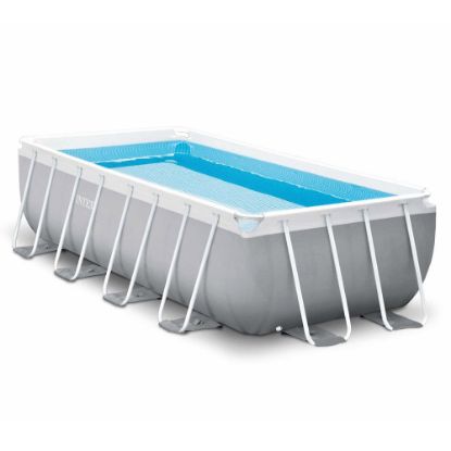 Immagine di PISCINA PRISMA METAL FRAME RETTANGOLARE L 400 P 200 H 100 CM CON POMPA FILTRO E SCALETTA INTEX