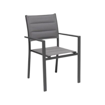 Immagine di POLTRONA OSTUNI IN ALLUMINIO CON BRACCIOLI L 57 P 58 H 86 CM ANTRACITE CON SEDUTA E SCHIENALE IN TEXTILENE COLORE GRIGIO 18/03/2026