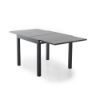 Immagine di TAVOLO DA GIARDINO IN ALLUMINIO MOD.OSTUNI ANTRACITE CON PIANO A DOGHE ALLUNGABILE L 90-180 P 90 H 75 IDEALE PER 4-6 POSTI