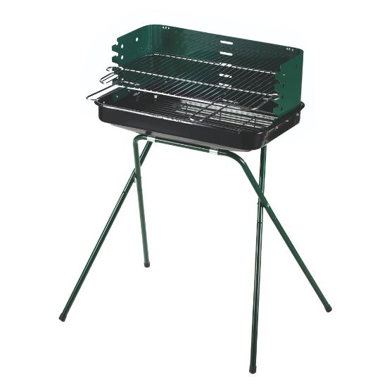Immagine di BARBECUE A CARBONELLA MODELLO 60-40 GREEN L 53 P 34,5 H 87 CM OMPAGRILL
