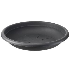 Immagine di SOTTOVASO PLASTICA Ø 35 CM ANTRACITE PER VASO CAMPANA Ø 40 CM ART PLAST