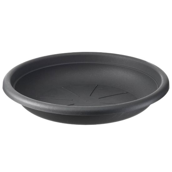 Immagine di SOTTOVASO PLASTICA Ø 35 CM ANTRACITE PER VASO CAMPANA Ø 40 CM ART PLAST