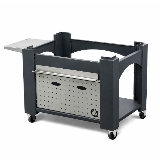 Immagine di CARRELLO ARDE MEDIUM ANTRACITE L 89 P 75 H 90 CM CON PIANO LATERALE E RUOTE IDEALE PER FORNO ARDE MEDIUM TRANQUILLI