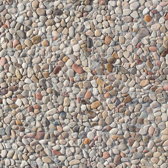 Immagine di MATTONE IN CEMENTO 50X50 CON GHIAIA LAVATA COLORE BEIGE