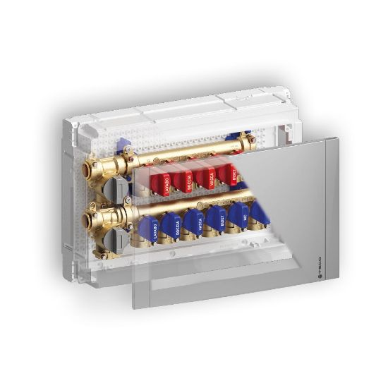 Immagine di TECO FASTEC F13 DN15 KIT COLLETTORE SANITARIO MULTI INTERCETTAZIONE CALDA - FREDDA  4+3 K4.3